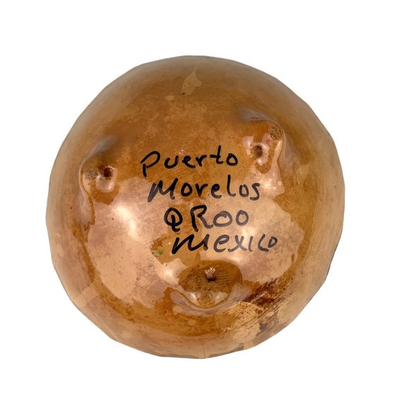 Mexican Pottery Hand Painted Bowl Fruit Watermelon Papaya Pashionfruit Summer - Picture 4 of 5